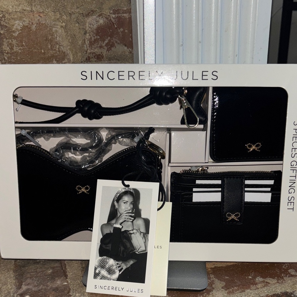 Sincerely Jules Black Crossbody Bag Set